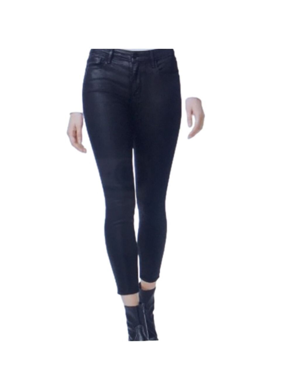 Social Standard by Sanctuary Black Faux Leather Ankle Pants Size 8